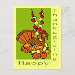 Cartão Postal De Festividades Feliz Ação de Graças