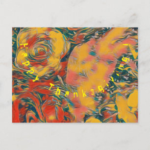 Cartão Postal De Festividades Feliz Ação de Graças! Postal de Festas de Fim de A