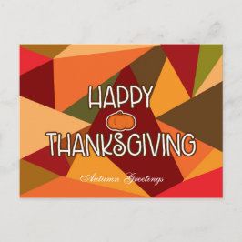 Cartão Postal De Festividades FELIZ AÇÃO DE GRAÇAS Triângulos Outono Cartão Post