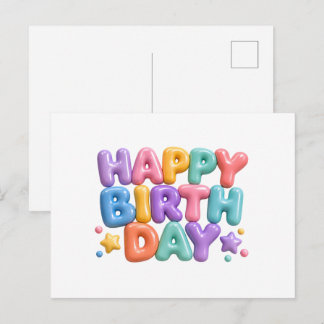 Cartão Postal De Festividades Feliz Aniversário