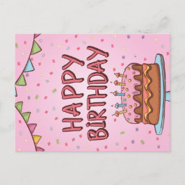 Cartão Postal De Festividades Feliz aniversário