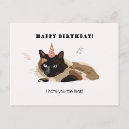 Cartão Postal De Festividades Feliz Aniversário Engraçado Cartão de Gato