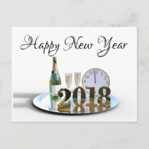 Cartão Postal De Festividades feliz ano novo