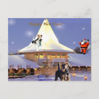 Cartão Postal De Festividades Feliz ano novo.