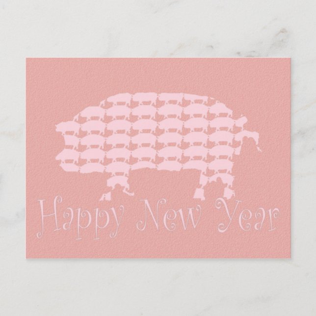 Cartão Postal De Festividades Feliz ano novo (Frente)