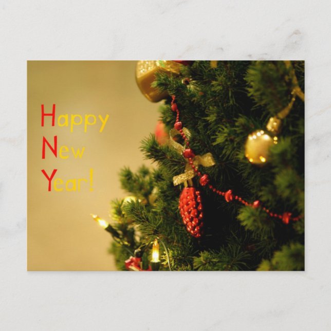 Cartão Postal De Festividades Feliz ano novo! (Frente)