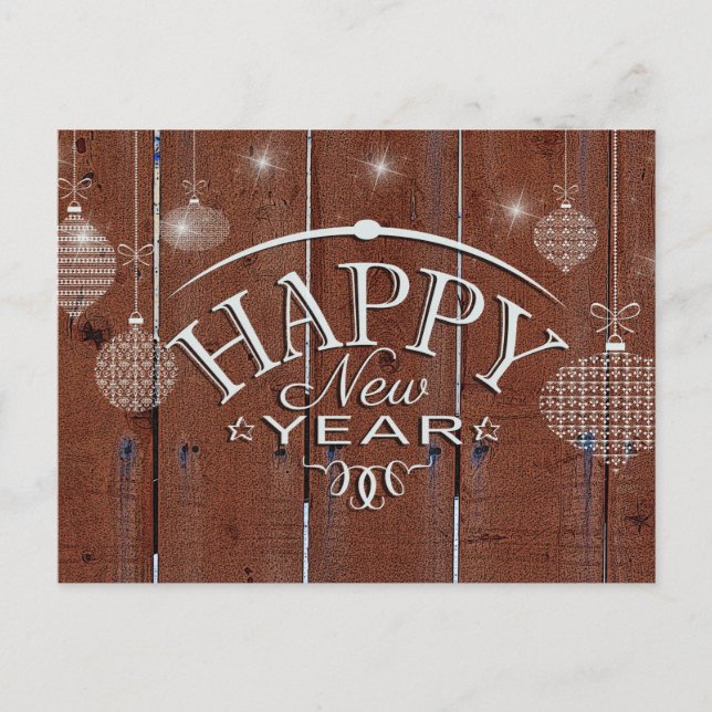 Cartão Postal De Festividades Feliz ano novo (Frente)