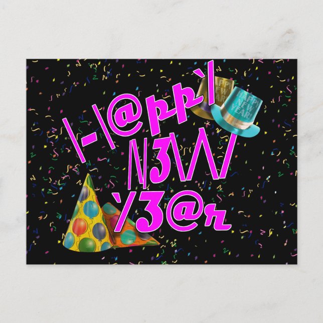 CARTÃO POSTAL DE FESTIVIDADES FELIZ ANO NOVO (Frente)