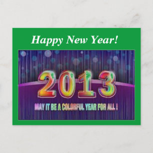 Cartão Postal De Festividades Feliz ano novo 2013