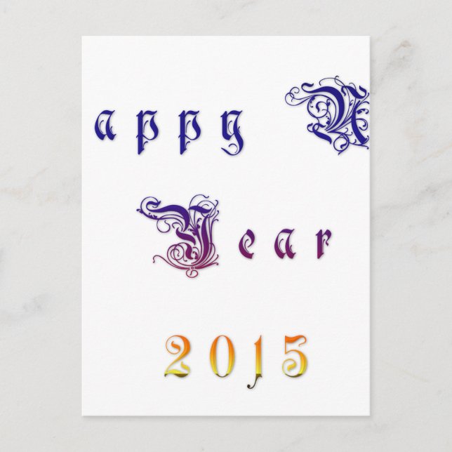 Cartão Postal De Festividades Feliz Ano Novo 2015 Hakuna Matata.png (Frente)