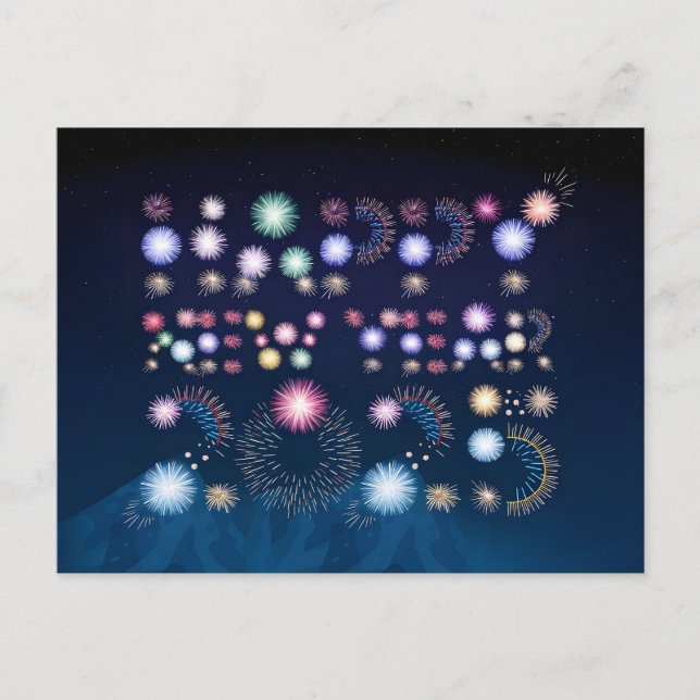 Cartão Postal De Festividades Feliz ano novo 2025 (Frente)