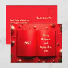 Cartão Postal De Festividades Feliz ano novo 2026