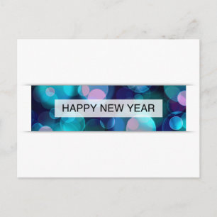 Cartão Postal De Festividades feliz ano novo (bokeh)