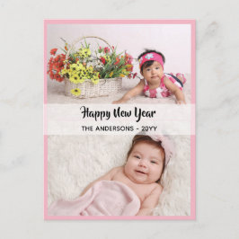 Cartão Postal De Festividades Feliz ano novo - COLAGEM DE FOTOS - Personalizado 