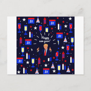 Cartão Postal De Festividades feliz ano novo do Donald