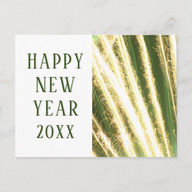 Cartão Postal De Festividades Feliz ANO NOVO Fogo de Artifício Festivo (Frente)