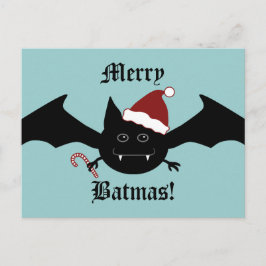 Cartão Postal De Festividades Feliz Batmas bobo Gótica Natal