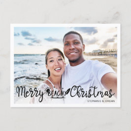 Cartão Postal De Festividades Feliz Beachy Foto de férias de Natal