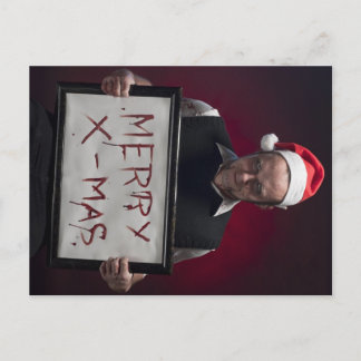 Cartão Postal De Festividades Feliz Bloody Xmas