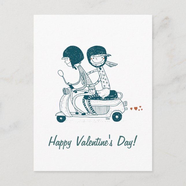 Cartão Postal De Festividades Feliz Casal de Amor no Dia dos Namorados (Frente)
