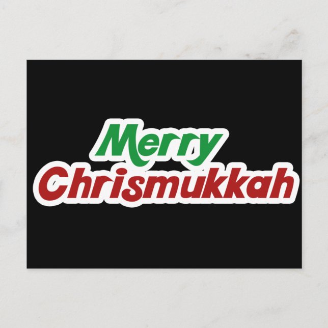 Cartão Postal De Festividades Feliz Chrismukkah (Frente)