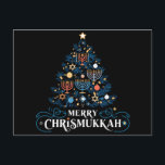 Cartão Postal De Festividades Feliz Chrismukkah Feriado Judaico Hanukkah<br><div class="desc">Religião de Feriado Judaico de Chrismukkah,  feliz</div>