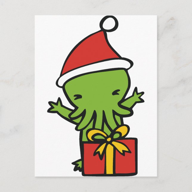 Cartão Postal De Festividades Feliz Cthulmas (Frente)