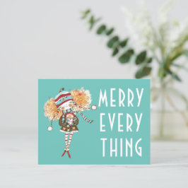 Cartão Postal De Festividades Feliz De Garota Whimsso Tudo Cartão De Natal