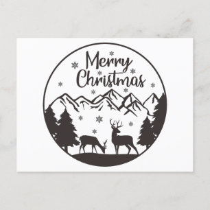 Cartão Postal De Festividades Feliz Design de Natal