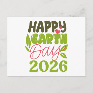 Cartão Postal De Festividades Feliz Dia da Terra 2026