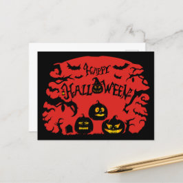 Cartão Postal De Festividades Feliz Dia das Bruxas