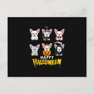 Cartão Postal De Festividades Feliz Dia das Bruxas Cachorros Engraçados Fantasia