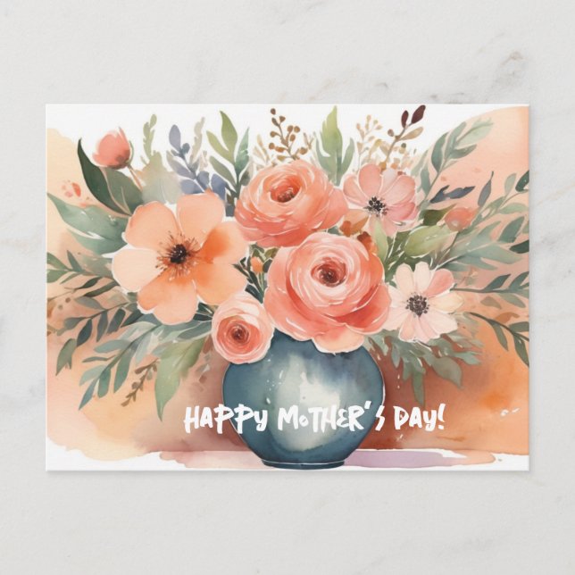 Cartão Postal De Festividades Feliz Dia das Mães! (Frente)