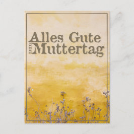 Cartão Postal De Festividades Feliz Dia das Mães Alemãs no Prado das Flores Vint