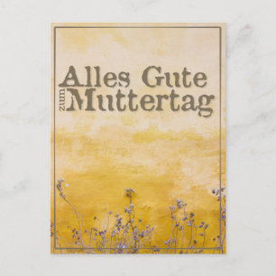 Cartão Postal De Festividades Feliz Dia das Mães Alemãs no Prado das Flores Vint