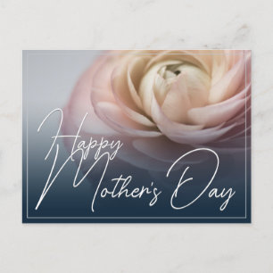 Cartão Postal De Festividades Feliz Dia das Mães com Grande Rosa Rosa