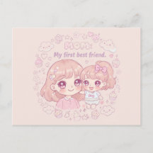 Feliz Dia das Mães com lindo design de anime