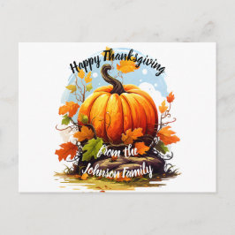 Cartão Postal De Festividades Feliz Dia de Ação de Graças Cores do outono