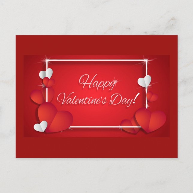 Cartão Postal De Festividades Feliz dia de os namorados (Frente)