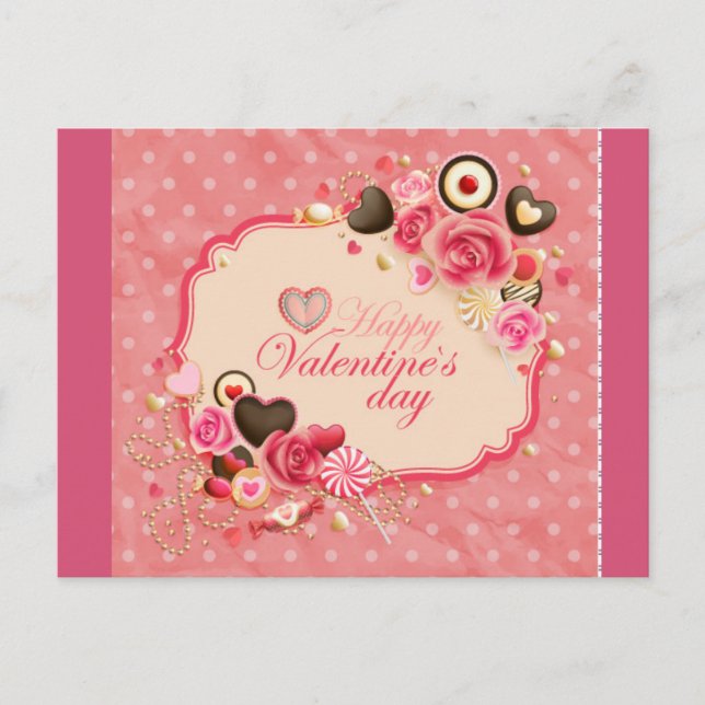 Cartão Postal De Festividades Feliz dia de os namorados! (Frente)