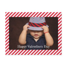 Feliz dia de os namorados | Cartão-postal Red Stri