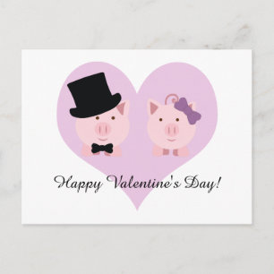 Cartão Postal De Festividades Feliz dia de os namorados de Casal de Suínos Cujo