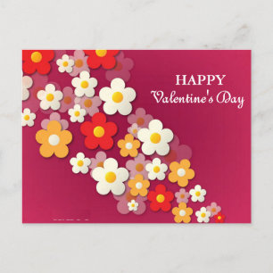 Cartão Postal De Festividades Feliz dia de os namorados Primavera Namorados Fl