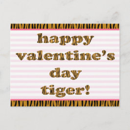 Cartão Postal De Festividades Feliz dia de os namorados Tiger! Impressão de stri