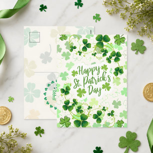 Cartão Postal De Festividades Feliz Dia de São Patrício, Bênçãos Irlandesas