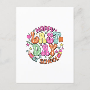Cartão Postal De Festividades Feliz Dia do Último Ensino