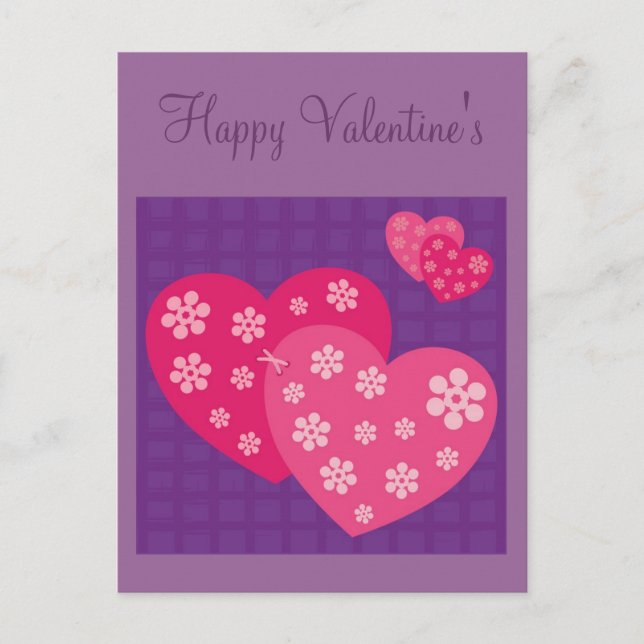 Cartão Postal De Festividades Feliz Dia do Valentim (Frente)