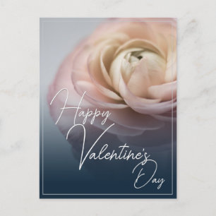 Cartão Postal De Festividades Feliz Dia dos Namorados com grande rosa rosa