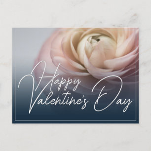 Cartão Postal De Festividades Feliz Dia dos Namorados com grande rosa rosa