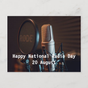 Cartão Postal De Festividades Feliz Dia Nacional da Rádio